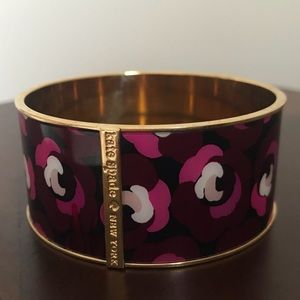 Kate Spade floral idiom bangle bracelet purple